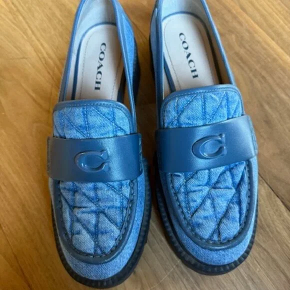 Coach Leah Quilted Denim Loafer - 8.5 - Picture 11 of 12